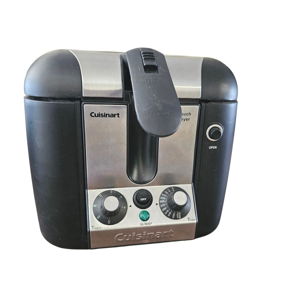 Cuisinart CDF-80C Cool-Touch Deep Fryer Black Silver 3 Liter 1000W